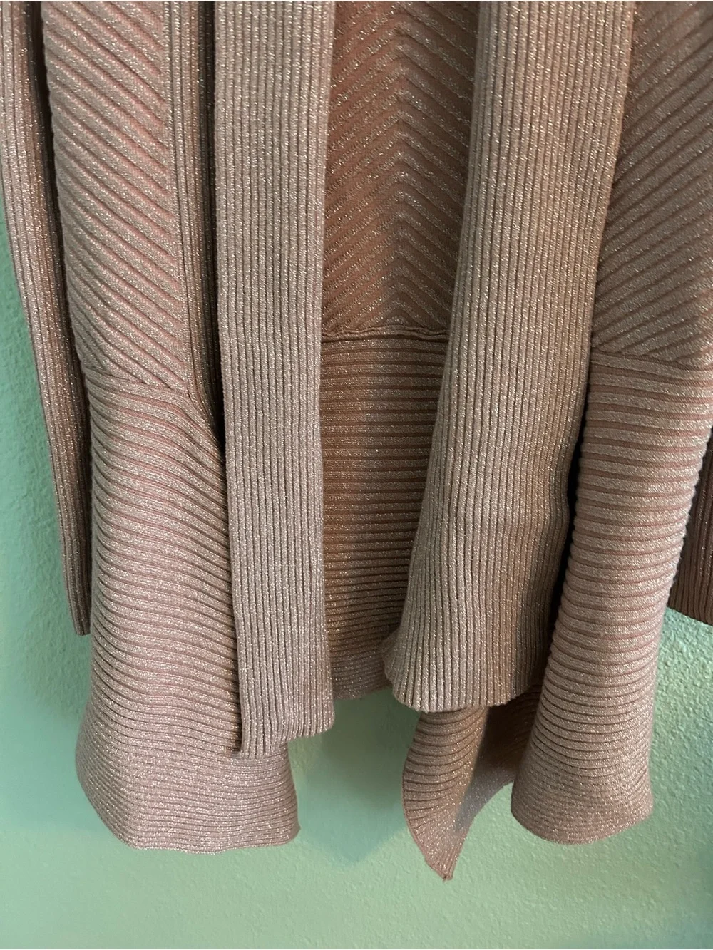 White House Black Market Dusty Rose Open-Front Ribbed Cardigan.Size XSP